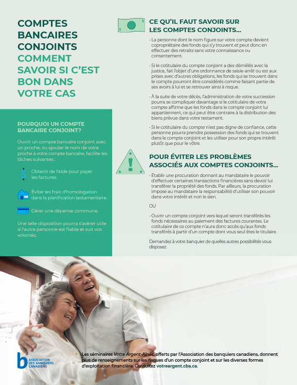 infographie - comptes bancaires conjoints : comment savoir si c'est bon dans votre cas